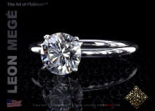 Modern solitaire featuring a 1.51 carat round diamond by Leon Mege.