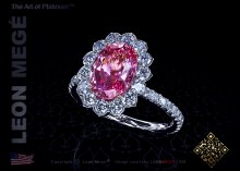 Lotus™ engagement ring featuring a 3.11 carat Padparadscha sapphire by Leon Megé