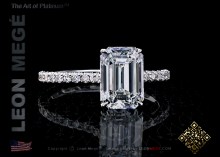 401 Solitaire featuring an Emerald cut diamond by Leon Mege.