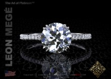 401™ Solitaire featuring a GIA 1.8 carat Old European cut diamond K/SI2 by Leon Mege.