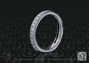 Pave wedding band by Leon Mege