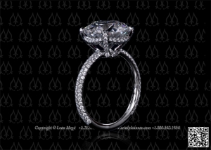 Solitaire engagement ring settings by Leon Mege