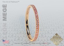 101 pink diamond micro pave wedding band by Leon Mege.